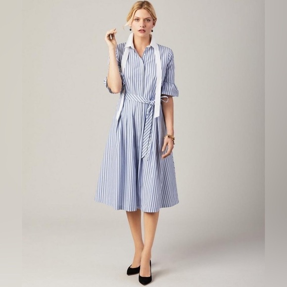 Brooks brothers Striped Bell-Sleeve Shirt Dress - Picture 2 of 7